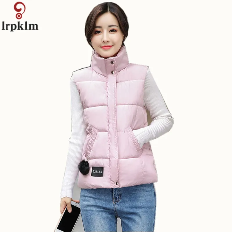 Пуховый хлопковый жилет женская куртка толстый Зимний новый стоячий воротник