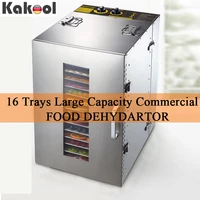 16 tray 220v fruit dehydrator machine fruit vegetable meat herbal tea fish dryer food dryer