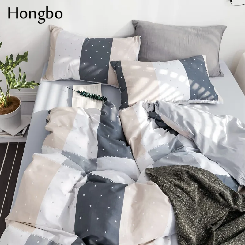 Комплект постельного белья Hongbo новинка весны 2019 в клетку горошек креативный