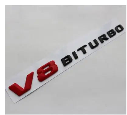 10 шт. новый автомобильный Стайлинг V8 Biturbo V8Biturbo черный красный серебряный значок
