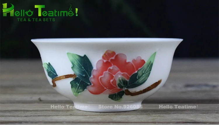 2 шт. ручная роспись фарфоровые чашки для чая набор китайский чайный кунг фу