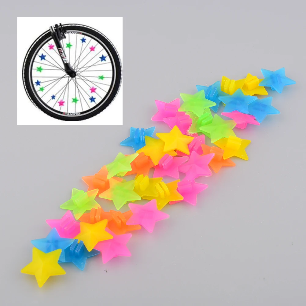 36 шт. красивый пластиковый цветной ed разноцветный велосипедный спица