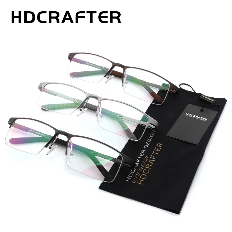 HDCRAFTER оправа для очков для мужчин и женщин компьютерные оптические очки для глаз прозрачные линзы алюминиево-магниевый сплав