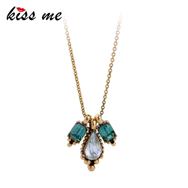 Kissme изысканный смолы в форме капель воды подвеска колье для женщин Настоящее