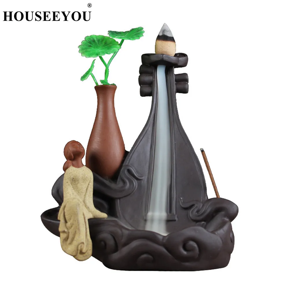 HOUSEEYOU Lady Harp ваза с обратным потоком курильница для благовоний керамический