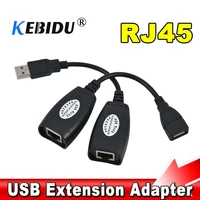 kebidu usb 2 0 extension extender adapter male female up to 150ft using cat5cat5e6 rj45 lan network ethernet repeater cable