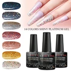 T-TIAO CLUB блестящий эффект Платиновый Гель-лак для ногтей УФ светодиодный отмачиваемый Базовое покрытие верхнее покрытие дизайн ногтей Маникюрные украшения