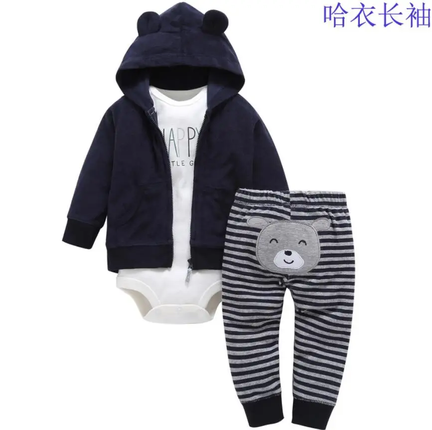 Г. Ограниченное предложение, Официальный магазин, roupa infantil, Bebek, милое пальто с рисунком Кита для маленьких мальчиков, штаны комплект из 3 предметов смешанных цветов - Цвет: model 4