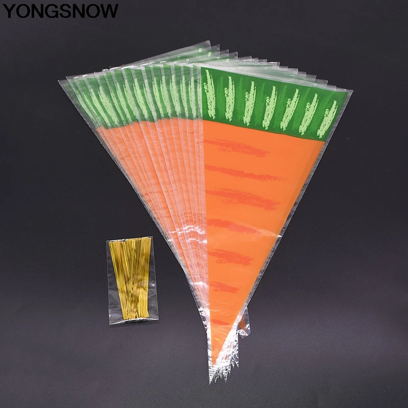 YONGSNOW 20 шт./лот пасхальный пластиковый конус форма морковки печенье шоколадная