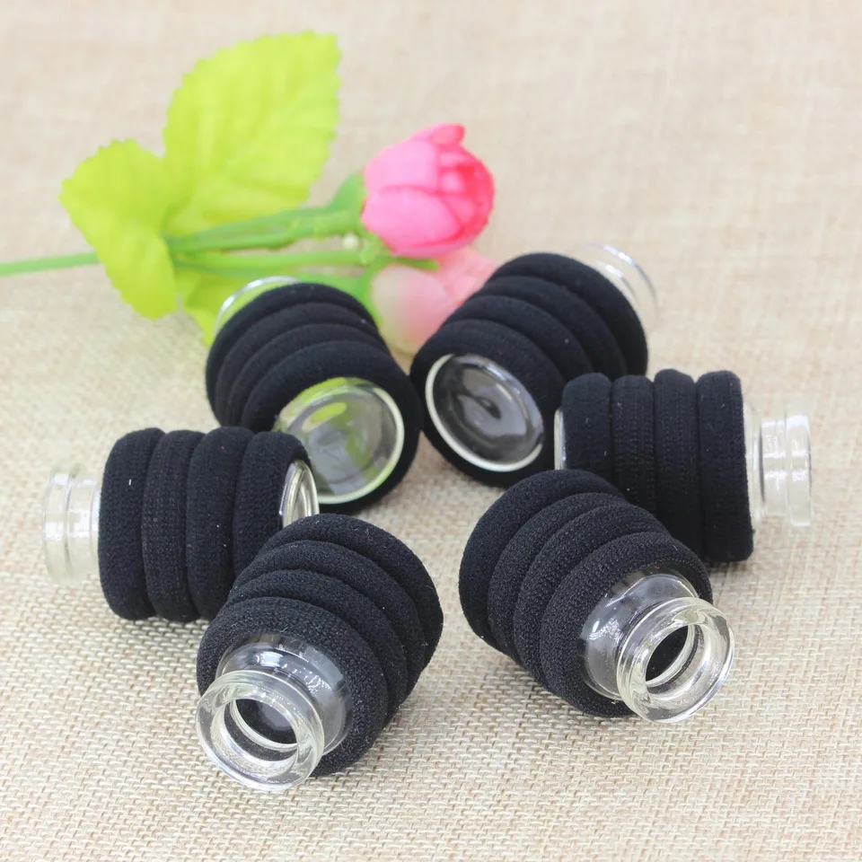 50pcs Black 50 шт., эластичные резинки для волос, аксессуары для волос для девочек, резинки для волос, резинки для волос, радужные резинки для волос, Детская повязка на голову в Корейском стиле - Цвет: 50pcs Black