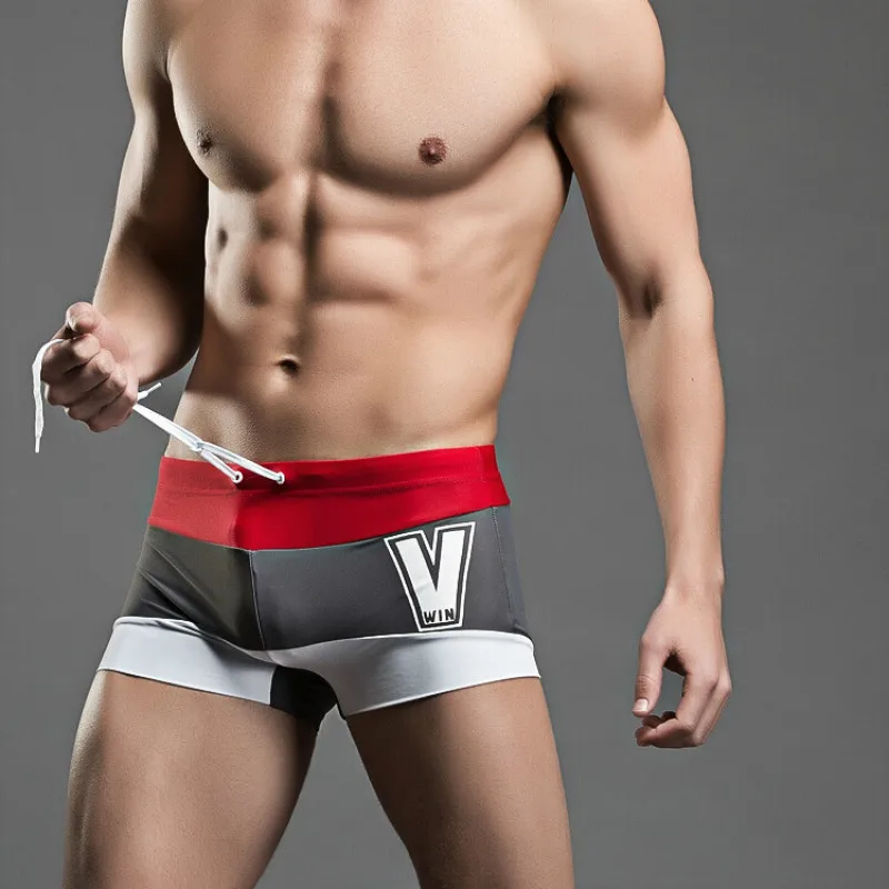 Мужские плавки мужские трусы боксеры шорты для плавания сексуальный лоскутный