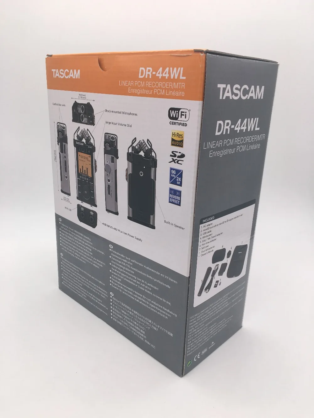 TASCAM DR-44WL портативный ручной диктофон записывающая ручка четырехтрековый рекордер со стереофоническими микросхемами, XLR микрофонными входами и Wi-Fi