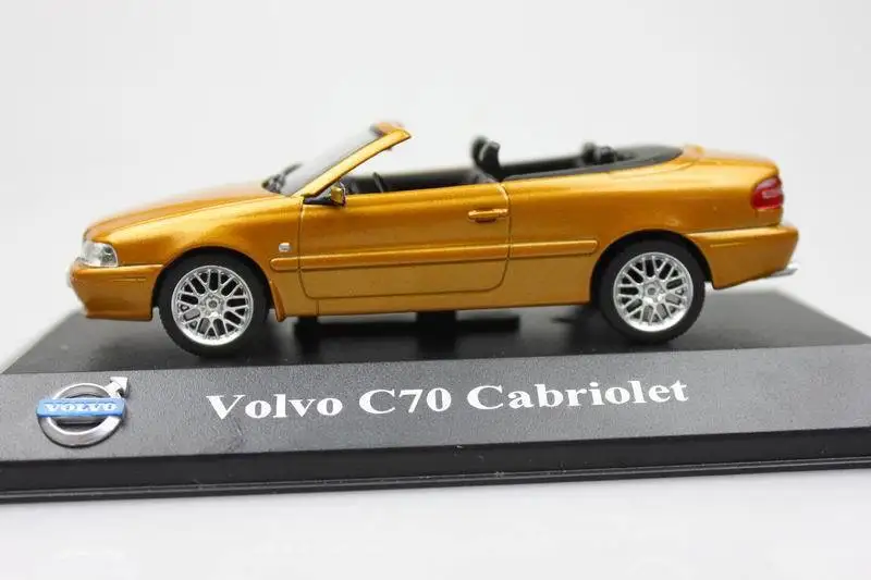 Atlas 1:43 volvo C70 модели автомобилей из сплава, оранжевый родстер
