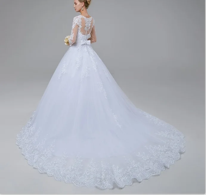 Vestidos de Novia свадебное платье с круглым вырезом кружевное 396 | Свадьбы и торжества