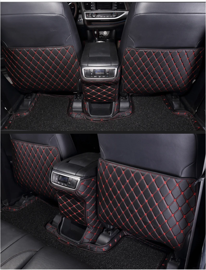 Lsrtw2017 волокна кожи автокресло анти-kick коврик Подлокотник Коврик для toyota highlander 2013 Kluger