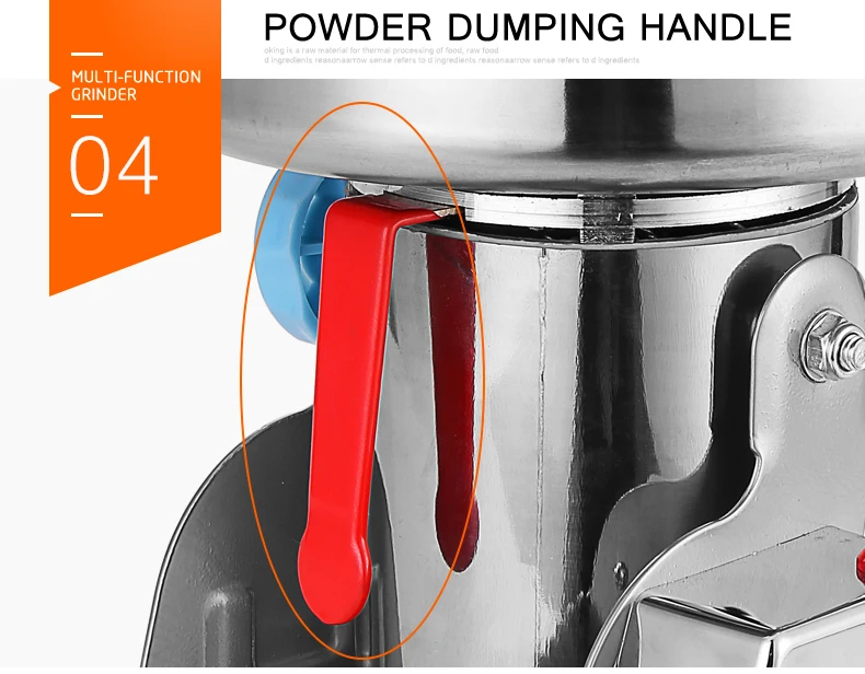 Food Mill 600g/3000W Mini Electric Grinder Spicery Pepper Stainless Steel Grinding Shredder Commercial/Home Kitchen Baking Tools