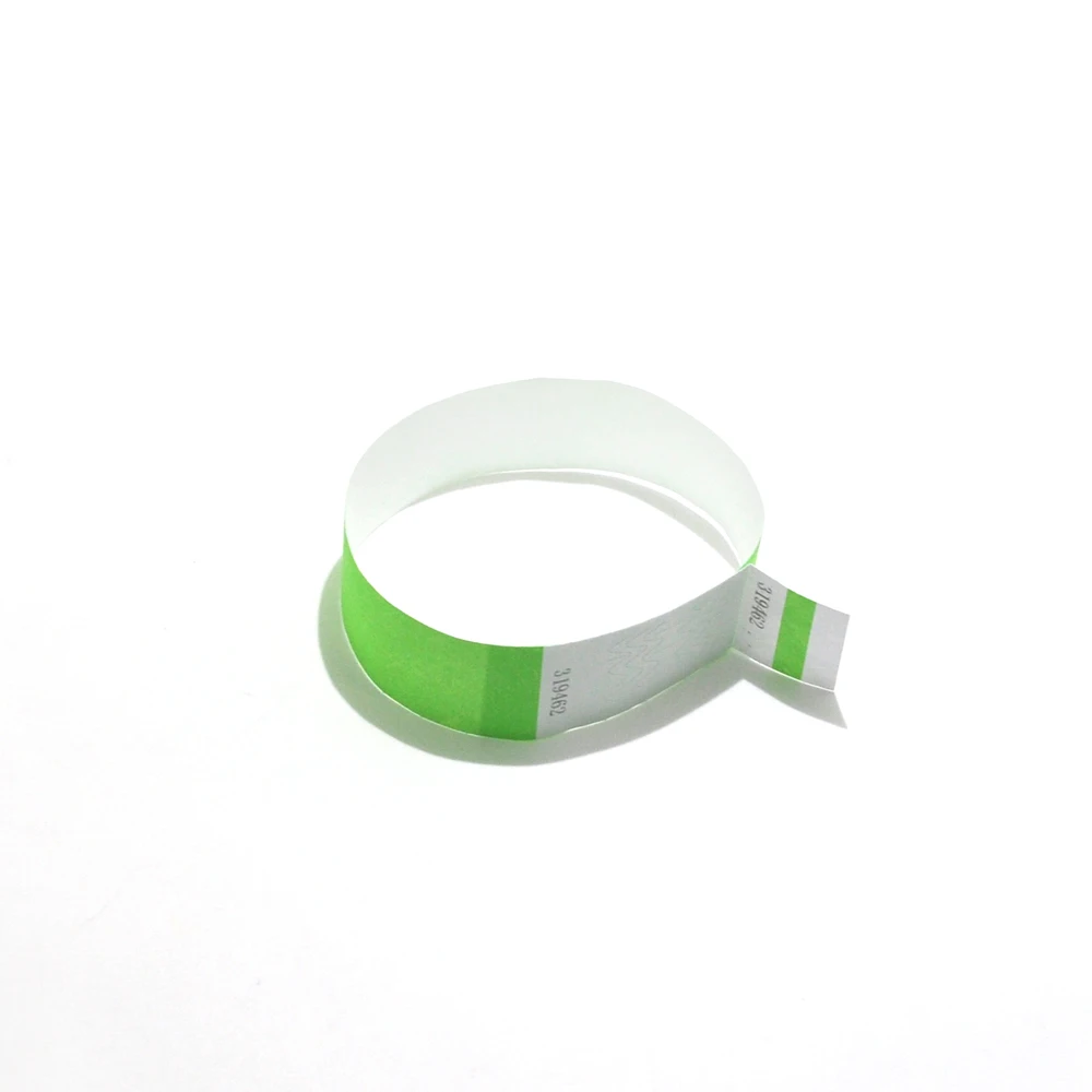 Neon Green Solid NEW Color 1" Tyvek Wristbands Stub Detachable for ID Paper Wristbands for Party Events Only 100 Pieces - Цвет: Neon Green
