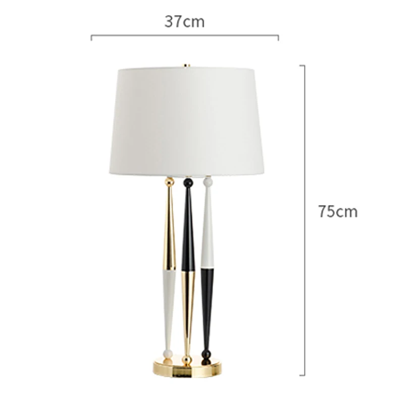 

SGROW Black and White Clown Personality Table Lamp Post-modern Metal Tricolor Lights for Bedroom Desk Lamp Lighting Fixtures