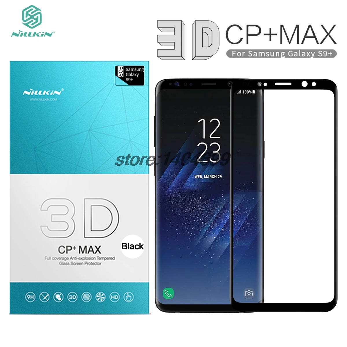Защитное стекло Nillkin для Samsung Galaxy S9 Plus закаленное с полным покрытием S9|glass for