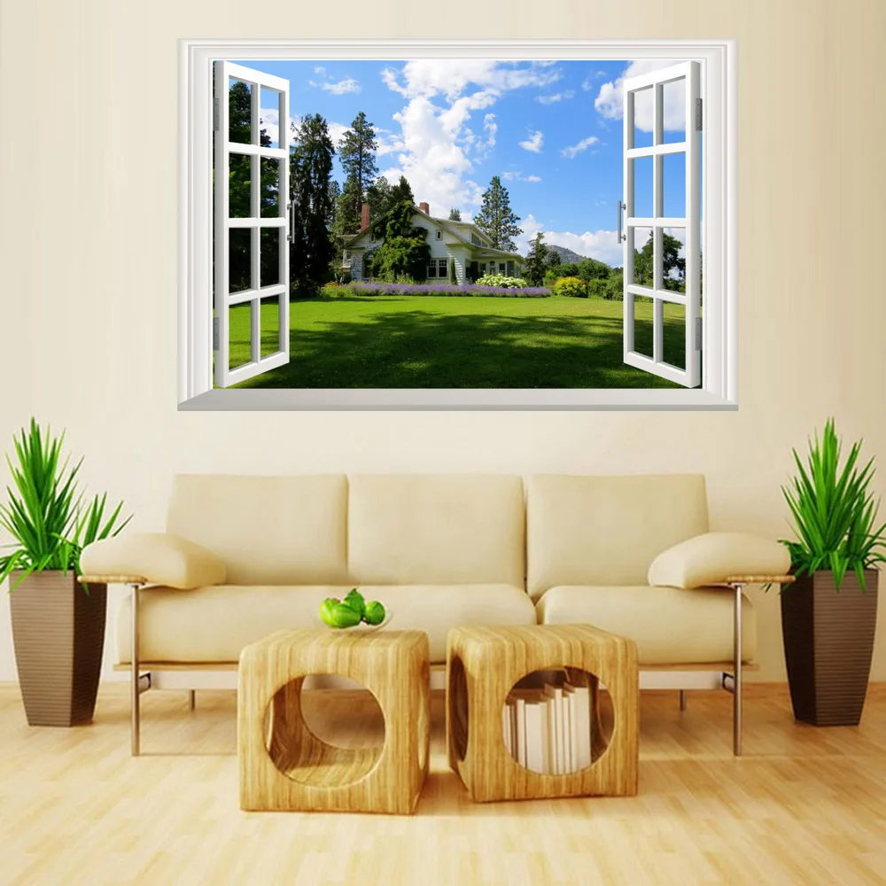 Наклейки на окна Вилла Пастбище | Дом и сад