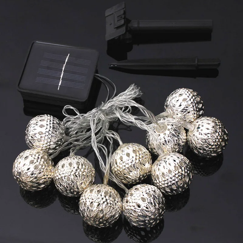 10 LED 3 Meter Solar String Lantern Light Fairy Christmas Ball Lamp For Wedding Christmas Garden Outdoor Decoration