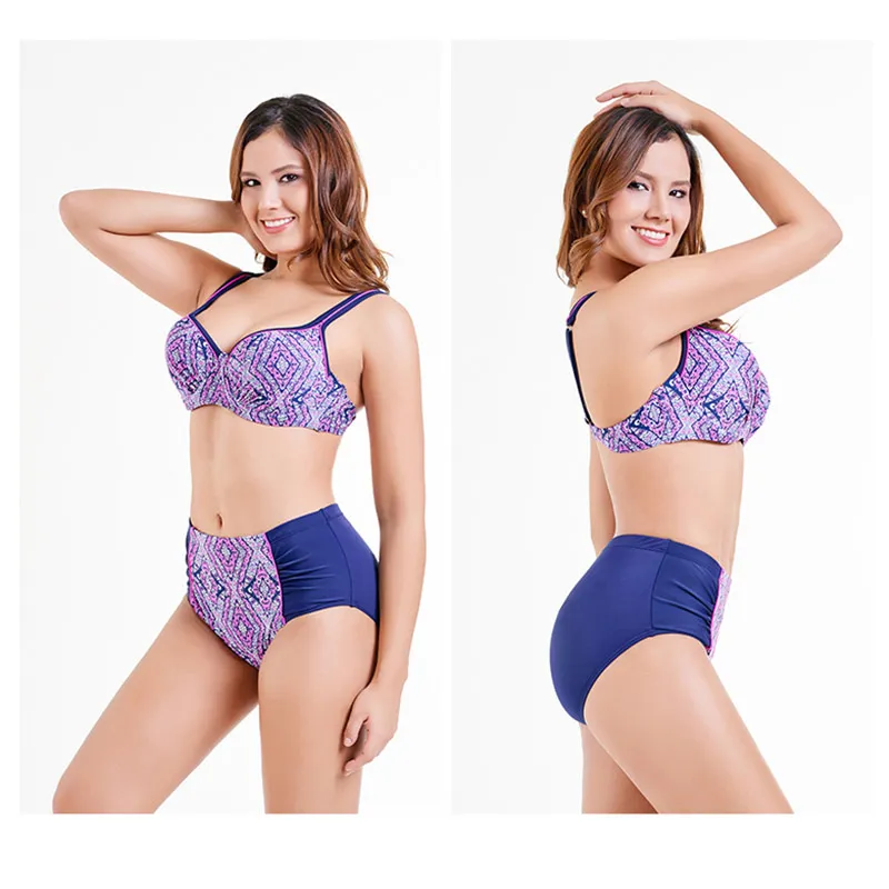 LELINTA Плюс Размер комплект бикини бразильские женские с высокой талией