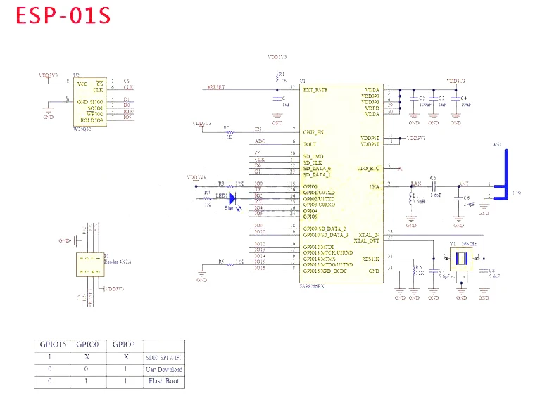 ESP01 Programmer Adapter UART GPIO0 ESP-01 Adaptater ESP8266 CH340G USB to ESP8266 Serial Wireless Wifi Developent Board Module