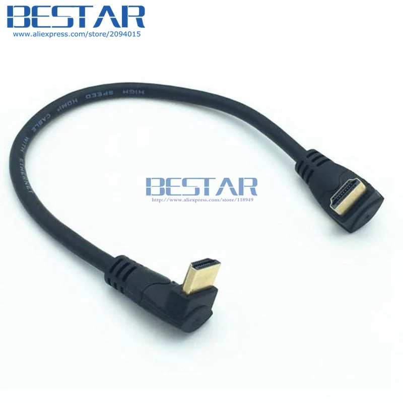Угловой кабель HDMI 2 0 4K * 2K 60 Гц в 30 см 1 8 м | Компьютеры и офис