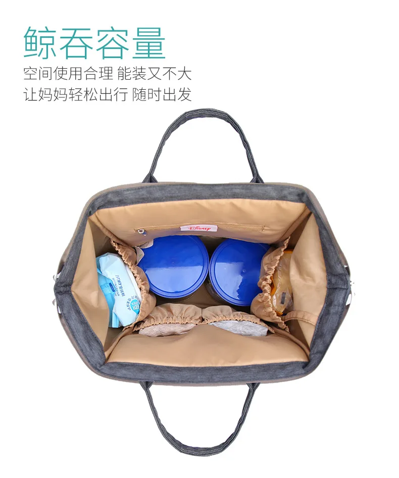Disney Микки Минни дорожная пеленка сумка Bolsas Maternidade коляска с водоотталкивающим покрытием сумка USB Электрический нагреватель для бутылок мумия рюкзак подгузник сумка