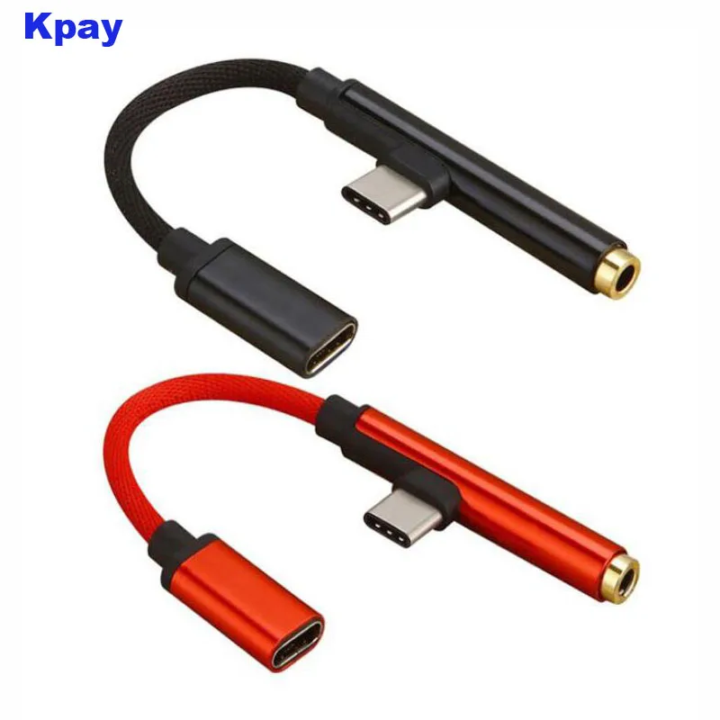 Аудиоадаптер Type-C-3 5 мм Aux Тип C 2 в 1 зарядный аудио адаптер для Xiaomi Mi8 Huawei P30 Pro Oneplus