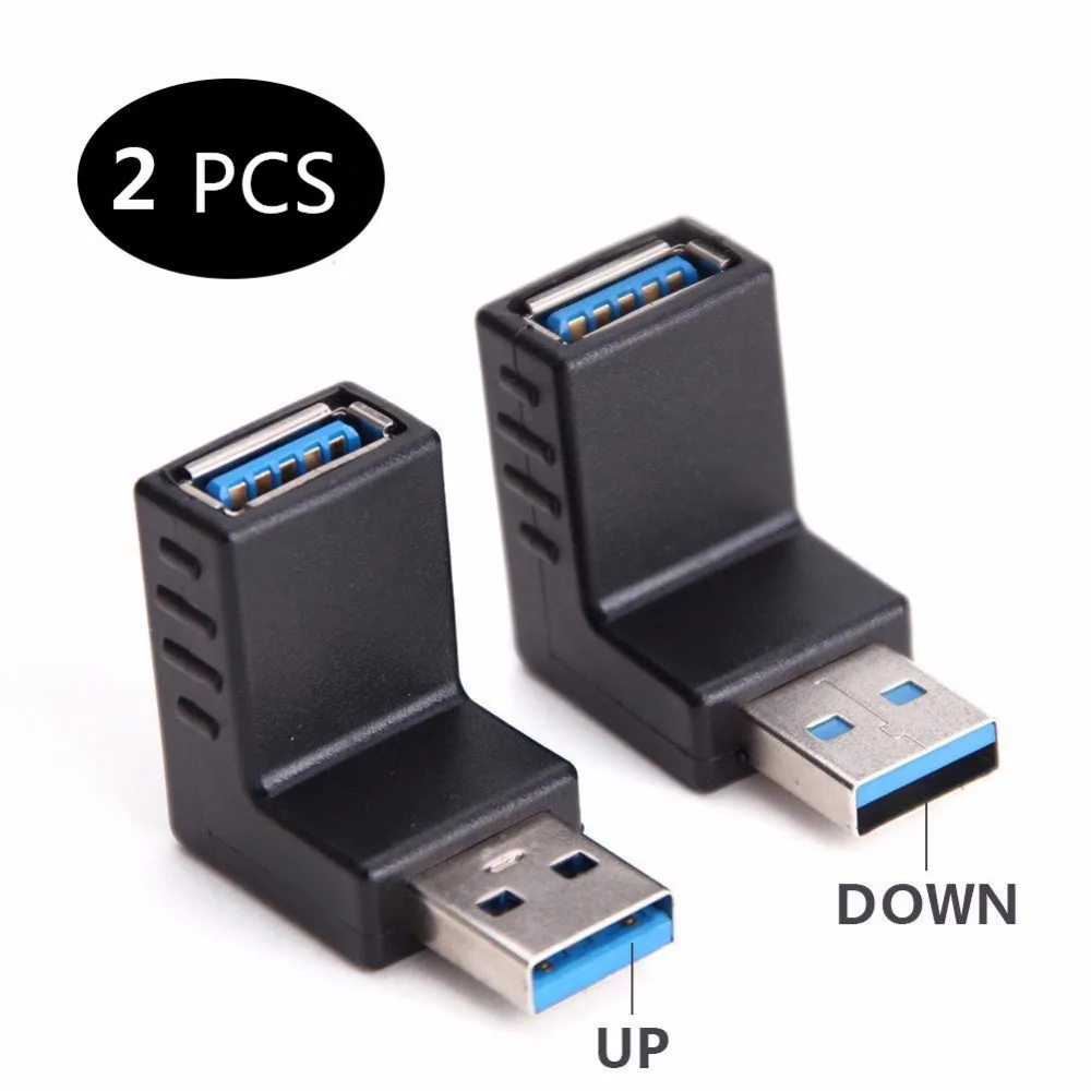 

2 шт., вертикальный адаптер-соединитель для USB 3,0