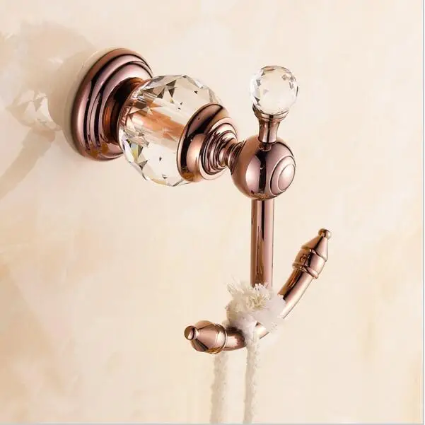 Золотые роскошные вешалки для ванной комнаты с кристаллами и латунным золотым