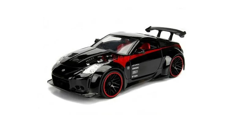 Черный JADA Высокая симуляция NISSAN 350Z 1:24 передовая модель автомобиля из сплава литая под давлением металлическая модель игрушечного автомобиля Коллекция Модель - Цвет: Черный