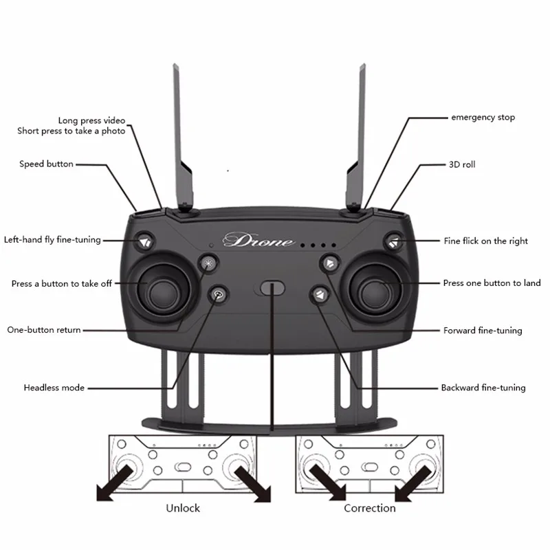 YH 19 Дрон wifi аэрофотосъемка HD широкоугольный vsXS809s в режиме реального времени