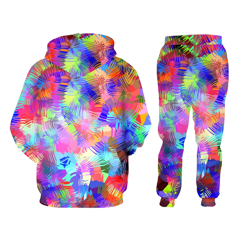 Новинка 2019 мужская/женская красочная 3d печать OGKB настраиваемая толстовка и брюки