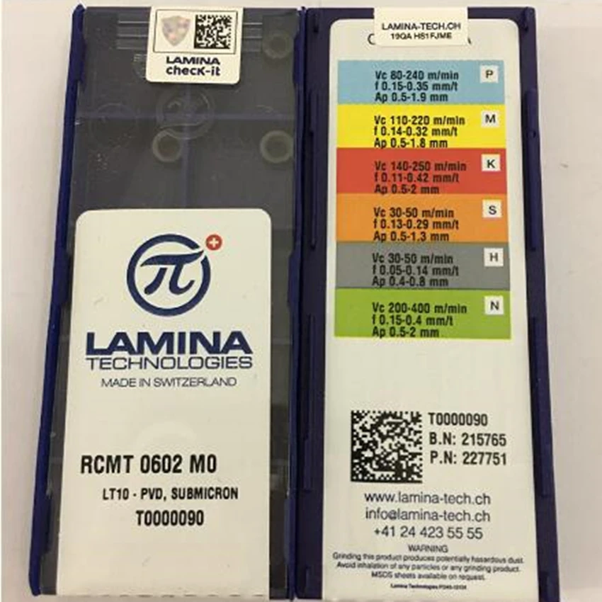 

Оригинальные круглые карбидные вставки с ЧПУ LAMINA RCMT0602MO LT10/RCMT0803MO LT10/RCMT10T3MO LT10/RCMT1204MO LT10 R3/R4/R5/R6