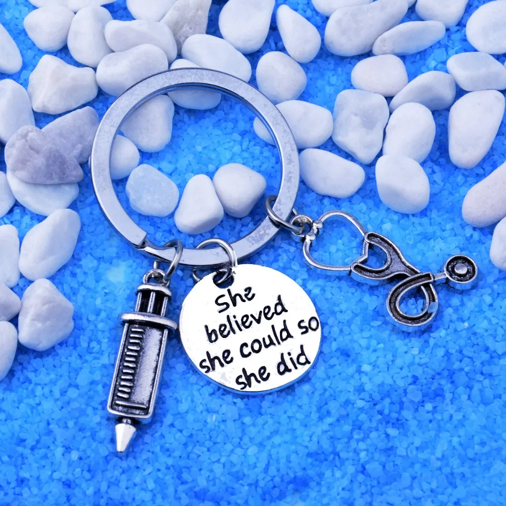 Вдохновляющие брелки для ключей медсестер врачей медицинских работников кольцо