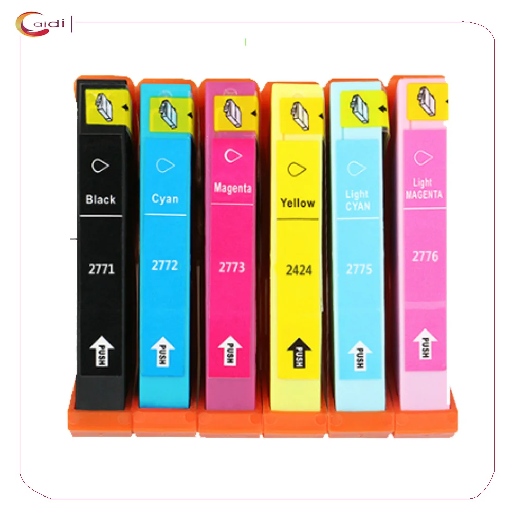 6 упаковок Совместимый картридж для Epson T2771 T2772 T2773 T2774 T2775 T2776 Stylus Photo XP-850 Printer |