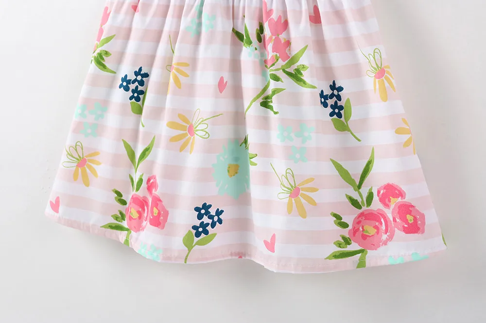 Детские платья с принтом для девочек Открытое платье без рукавов коротким