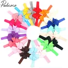 10 шт., эластичные повязки на голову с бантом для девочек