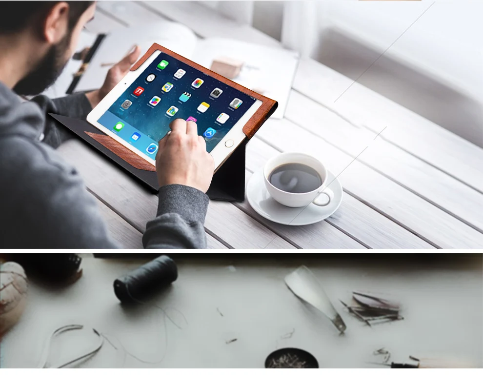 Модный умный тонкий чехол QIALINO из натуральной кожи для iPad Mini 4 с крокодиловым