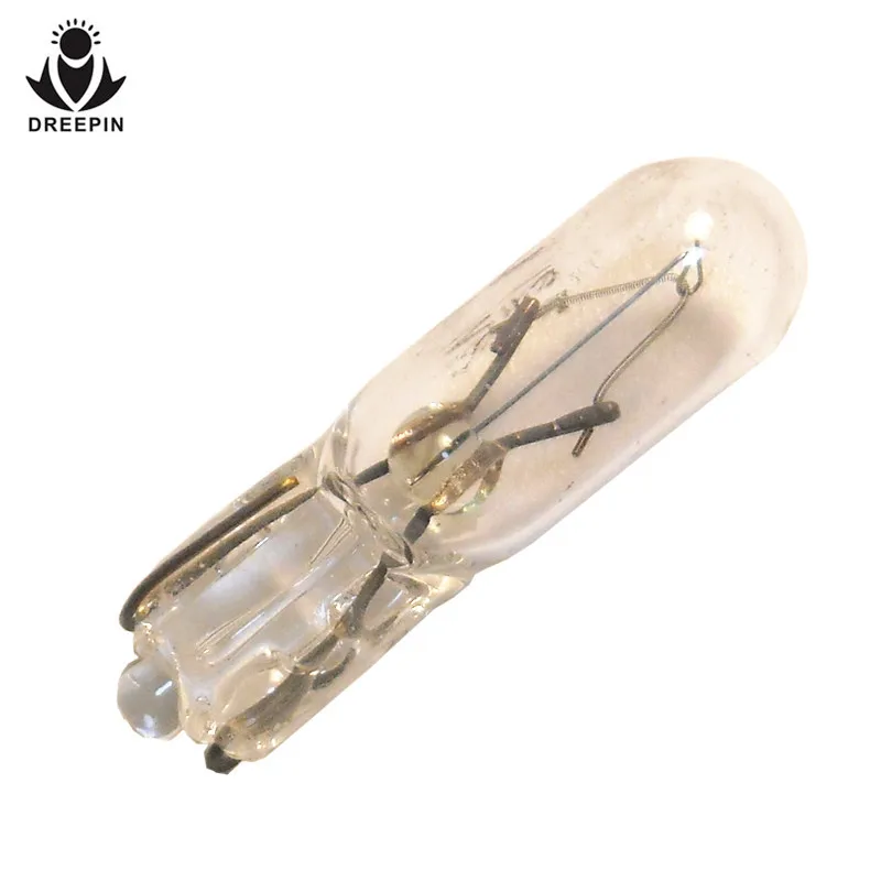 Автомобильные внутренние светильники DREEPIN W2W T5 12V 1,2 Вт для приборной панели с галогенной лампой OEM clear/blue/amber 20PCE. Оптовая продажа с доставкой.