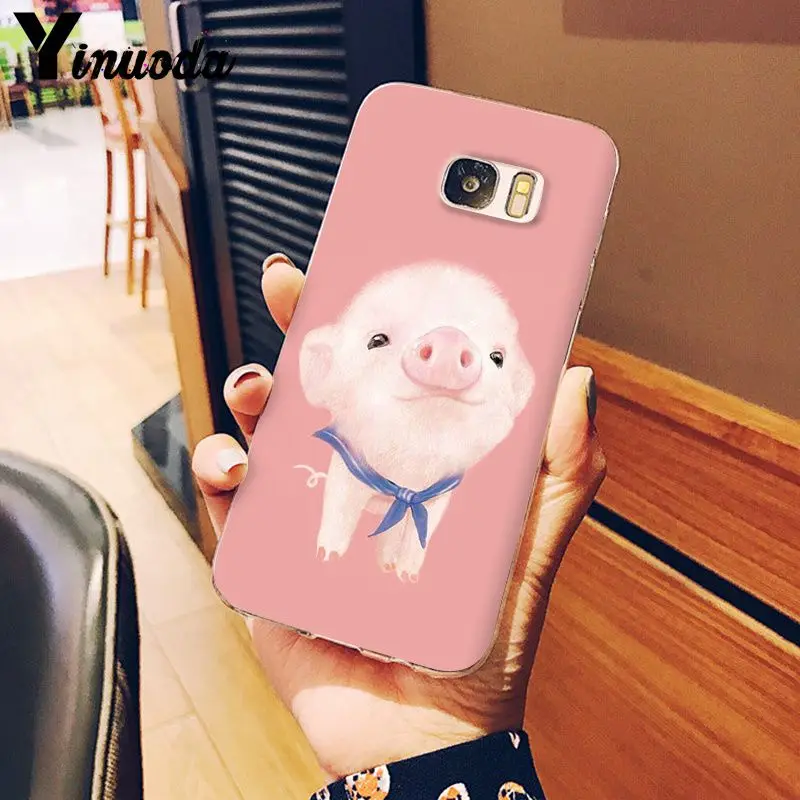 Yinuoda чехол с рисунком поросенка из мультфильма, умный чехол, чехол для телефона, для samsung S5, S6, S6 edge, S7 edge, S8 Plus, S9 Plus, чехол