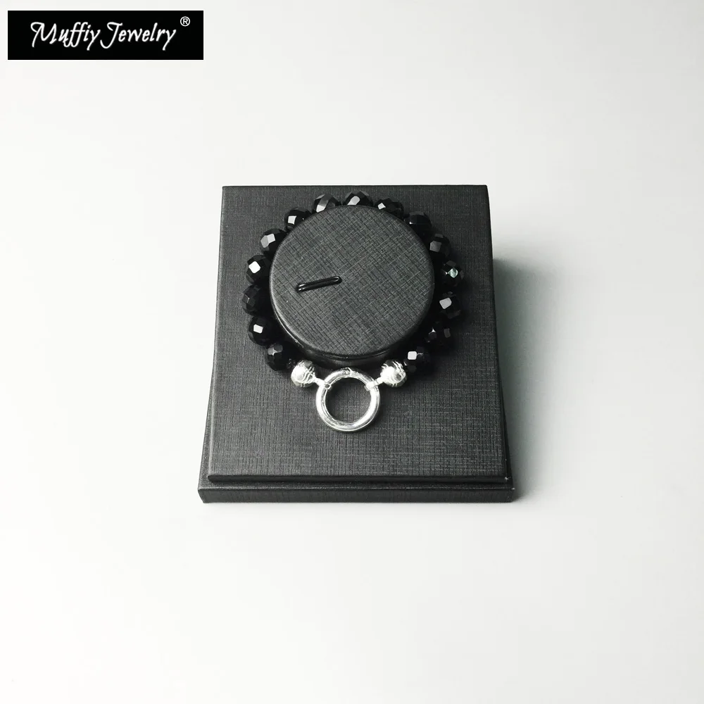 Браслет с вырезами из черного камня Европейская мода Rebel хорошие ювелирные