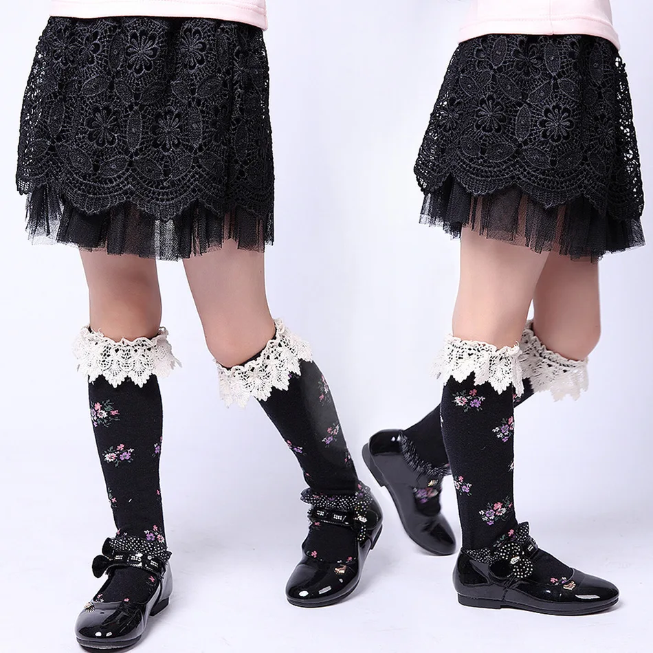 Детская одежда весна и осень новая девушка Кружево короткая юбка корейских детей