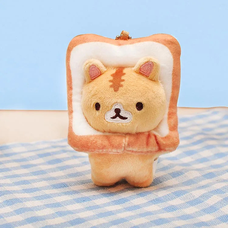 toast cat Японская подвеска плюшевая кукла для хлебного кота, моделирование тостов, креативная плюшевая кукла, подарок для девочек для украшения для сумок - Цвет: toast cat