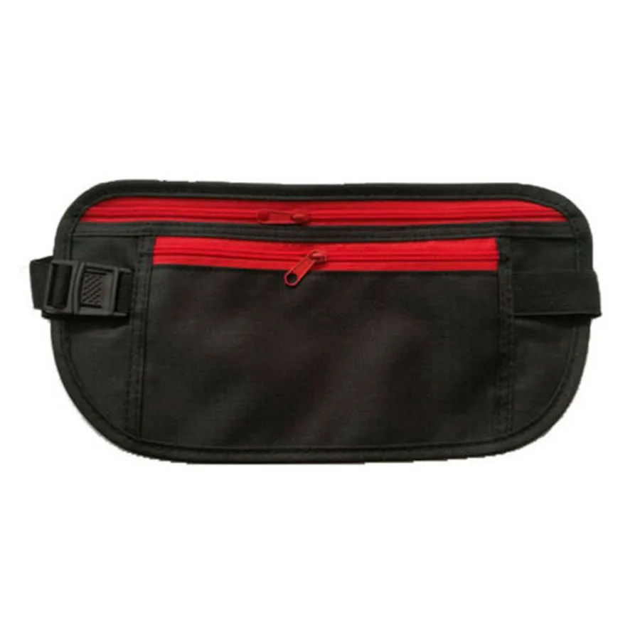 Мужской женский мужской черный дорожный поясной карман для паспорта кредитный