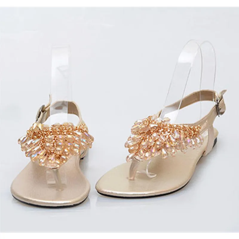 Женские Босоножки на каблуке обувь с пряжкой buckle strap flats черные золотые