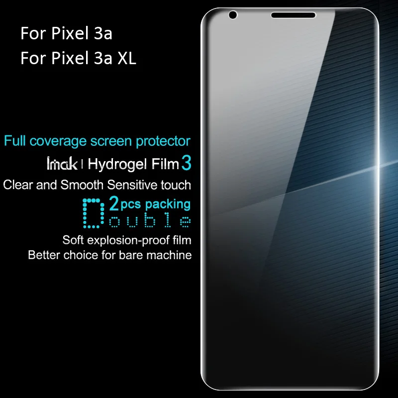 Imak Гидрогелевая пленка 3 III для Google Pixel 3a XL задняя Передняя Задняя Защитная Прозрачная Олеофобная пленка