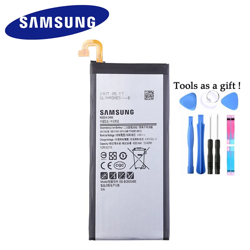 samsung Galaxy C9 Pro SM-C9000 C9008 C900F C900Y 4000 mAh батареи EB-BC900ABE перезаряжаемый аккумулятор